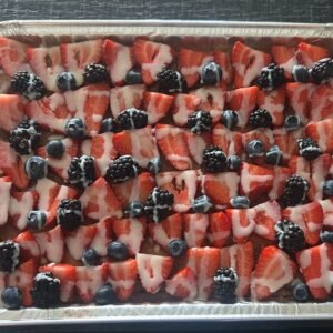 Churro Cheesecake with Fruit Tray