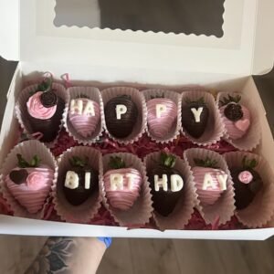 Strawberry-covered chocolate